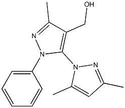 [5-(3,5-dimethyl-1H-pyrazol-1-yl)-3-methyl-1-phenyl-1H-pyrazol-4-yl]methanol Structure