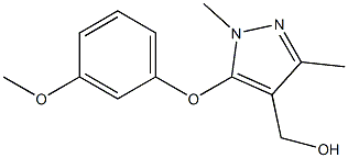 [5-(3-methoxyphenoxy)-1,3-dimethyl-1H-pyrazol-4-yl]methanol Struktur