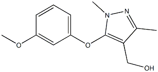 [5-(3-methoxyphenoxy)-1,3-dimethyl-1H-pyrazol-4-yl]methanol,,结构式