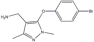 [5-(4-bromophenoxy)-1,3-dimethyl-1H-pyrazol-4-yl]methanamine 化学構造式