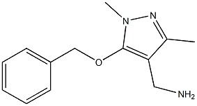 [5-(benzyloxy)-1,3-dimethyl-1H-pyrazol-4-yl]methanamine Struktur