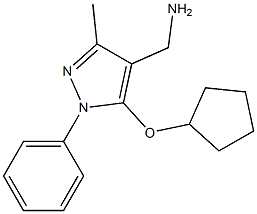 [5-(cyclopentyloxy)-3-methyl-1-phenyl-1H-pyrazol-4-yl]methanamine|