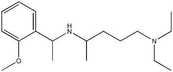 [5-(diethylamino)pentan-2-yl][1-(2-methoxyphenyl)ethyl]amine 化学構造式