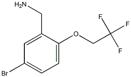 [5-bromo-2-(2,2,2-trifluoroethoxy)phenyl]methanamine 结构式