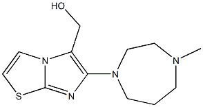 [6-(4-methyl-1,4-diazepan-1-yl)imidazo[2,1-b][1,3]thiazol-5-yl]methanol,,结构式