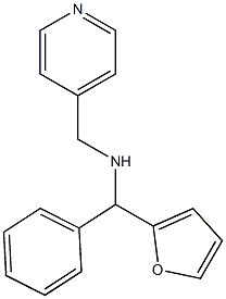 [furan-2-yl(phenyl)methyl](pyridin-4-ylmethyl)amine Structure