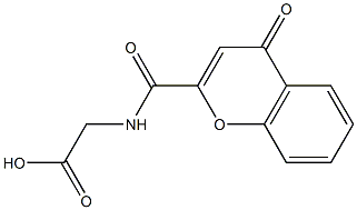 {[(4-oxo-4H-chromen-2-yl)carbonyl]amino}acetic acid Struktur