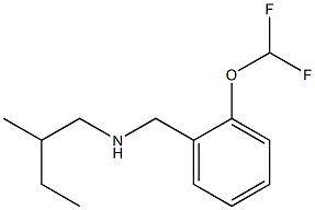 {[2-(difluoromethoxy)phenyl]methyl}(2-methylbutyl)amine Structure