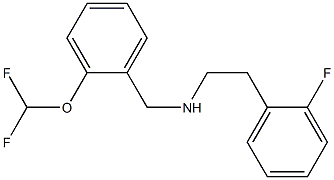 {[2-(difluoromethoxy)phenyl]methyl}[2-(2-fluorophenyl)ethyl]amine Structure