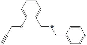 {[2-(prop-2-yn-1-yloxy)phenyl]methyl}(pyridin-4-ylmethyl)amine 结构式
