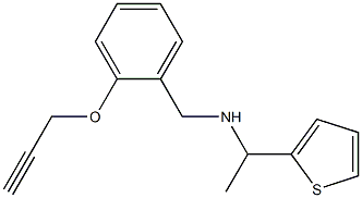 {[2-(prop-2-yn-1-yloxy)phenyl]methyl}[1-(thiophen-2-yl)ethyl]amine Structure