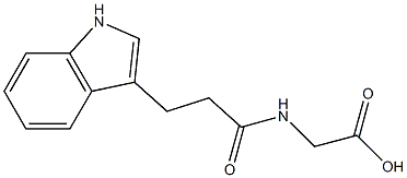 {[3-(1H-indol-3-yl)propanoyl]amino}acetic acid Struktur