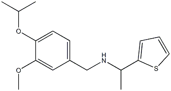 {[3-methoxy-4-(propan-2-yloxy)phenyl]methyl}[1-(thiophen-2-yl)ethyl]amine,,结构式
