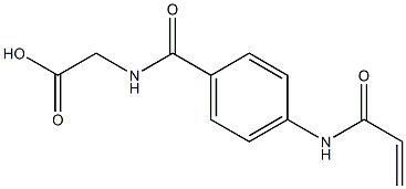 {[4-(acryloylamino)benzoyl]amino}acetic acid,,结构式
