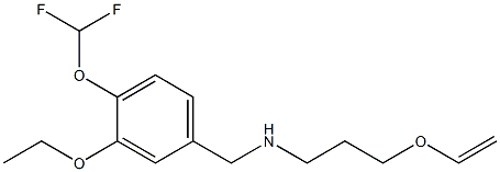 {[4-(difluoromethoxy)-3-ethoxyphenyl]methyl}[3-(ethenyloxy)propyl]amine Struktur
