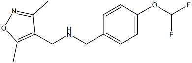 {[4-(difluoromethoxy)phenyl]methyl}[(3,5-dimethyl-1,2-oxazol-4-yl)methyl]amine|