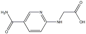 {[5-(aminocarbonyl)pyridin-2-yl]amino}acetic acid 化学構造式