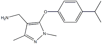 {1,3-dimethyl-5-[4-(propan-2-yl)phenoxy]-1H-pyrazol-4-yl}methanamine Structure