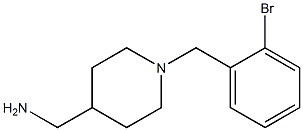 {1-[(2-bromophenyl)methyl]piperidin-4-yl}methanamine 结构式