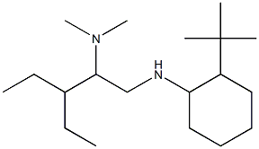 {1-[(2-tert-butylcyclohexyl)amino]-3-ethylpentan-2-yl}dimethylamine 化学構造式