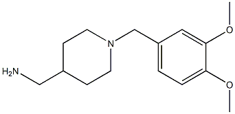 {1-[(3,4-dimethoxyphenyl)methyl]piperidin-4-yl}methanamine 化学構造式