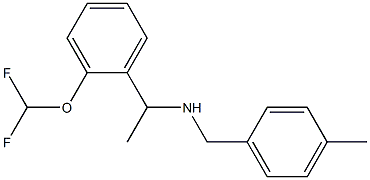 {1-[2-(difluoromethoxy)phenyl]ethyl}[(4-methylphenyl)methyl]amine Struktur