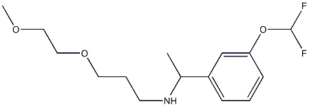 {1-[3-(difluoromethoxy)phenyl]ethyl}[3-(2-methoxyethoxy)propyl]amine Structure