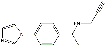 {1-[4-(1H-imidazol-1-yl)phenyl]ethyl}(prop-2-yn-1-yl)amine Structure