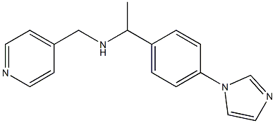 {1-[4-(1H-imidazol-1-yl)phenyl]ethyl}(pyridin-4-ylmethyl)amine Struktur