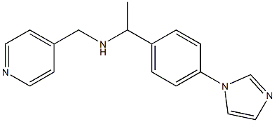 {1-[4-(1H-imidazol-1-yl)phenyl]ethyl}(pyridin-4-ylmethyl)amine 化学構造式