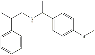 {1-[4-(methylsulfanyl)phenyl]ethyl}(2-phenylpropyl)amine 化学構造式