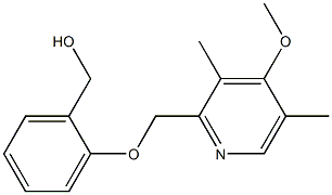 {2-[(4-methoxy-3,5-dimethylpyridin-2-yl)methoxy]phenyl}methanol 化学構造式