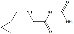 {2-[(cyclopropylmethyl)amino]acetyl}urea 化学構造式