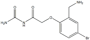 {2-[2-(aminomethyl)-4-bromophenoxy]acetyl}urea Structure