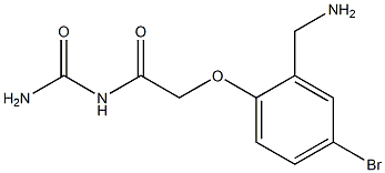 {2-[2-(aminomethyl)-4-bromophenoxy]acetyl}urea,,结构式