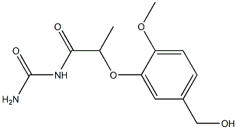 {2-[5-(hydroxymethyl)-2-methoxyphenoxy]propanoyl}urea Structure