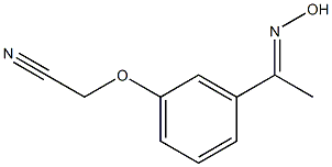 {3-[(1E)-N-hydroxyethanimidoyl]phenoxy}acetonitrile,,结构式