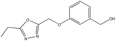 {3-[(5-ethyl-1,3,4-oxadiazol-2-yl)methoxy]phenyl}methanol 结构式