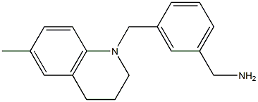 {3-[(6-methyl-1,2,3,4-tetrahydroquinolin-1-yl)methyl]phenyl}methanamine,,结构式