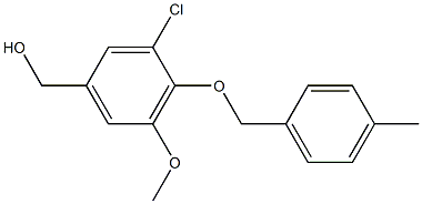 {3-chloro-5-methoxy-4-[(4-methylphenyl)methoxy]phenyl}methanol Structure