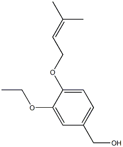 {3-ethoxy-4-[(3-methylbut-2-en-1-yl)oxy]phenyl}methanol Structure