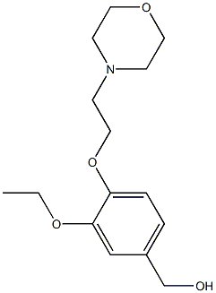 {3-ethoxy-4-[2-(morpholin-4-yl)ethoxy]phenyl}methanol 化学構造式