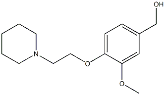 {3-methoxy-4-[2-(piperidin-1-yl)ethoxy]phenyl}methanol,,结构式