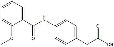 {4-[(2-methoxybenzoyl)amino]phenyl}acetic acid Structure