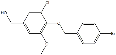 {4-[(4-bromophenyl)methoxy]-3-chloro-5-methoxyphenyl}methanol Structure