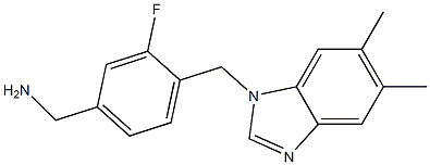 {4-[(5,6-dimethyl-1H-1,3-benzodiazol-1-yl)methyl]-3-fluorophenyl}methanamine,,结构式