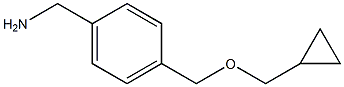 {4-[(cyclopropylmethoxy)methyl]phenyl}methanamine Structure