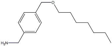 {4-[(heptyloxy)methyl]phenyl}methanamine 化学構造式