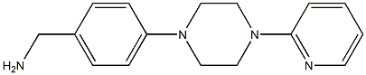 {4-[4-(pyridin-2-yl)piperazin-1-yl]phenyl}methanamine Structure
