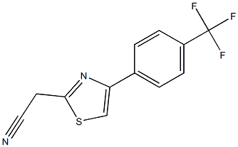 {4-[4-(trifluoromethyl)phenyl]-1,3-thiazol-2-yl}acetonitrile 化学構造式